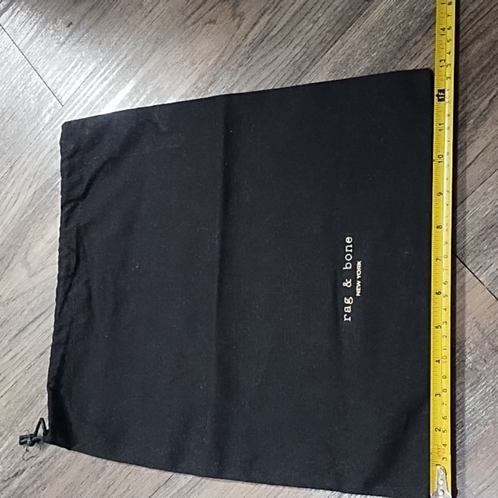 rag & bone Black Drawstring Logo Pouch - Picture 4 of 5